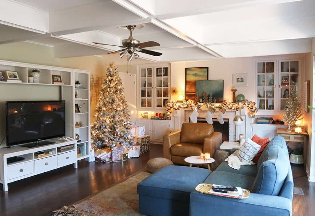 A modern and colorful holiday home tour full of affordable festivity and touches of fun throughout!