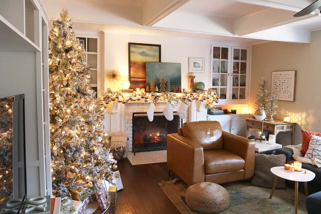 A modern and colorful holiday home tour full of affordable festivity and touches of fun throughout!