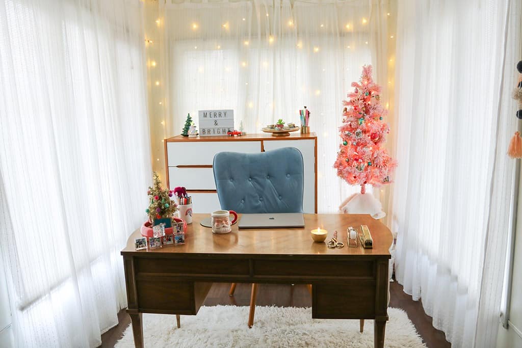 A modern and colorful holiday home tour full of affordable festivity and touches of fun throughout!