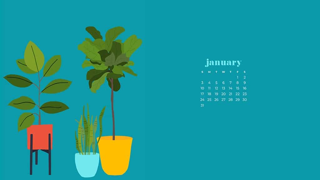 January 2021 calendar wallpapers – 30 FREE designs to choose from in Sunday and Monday starts + no calendar options for desktop and phone!