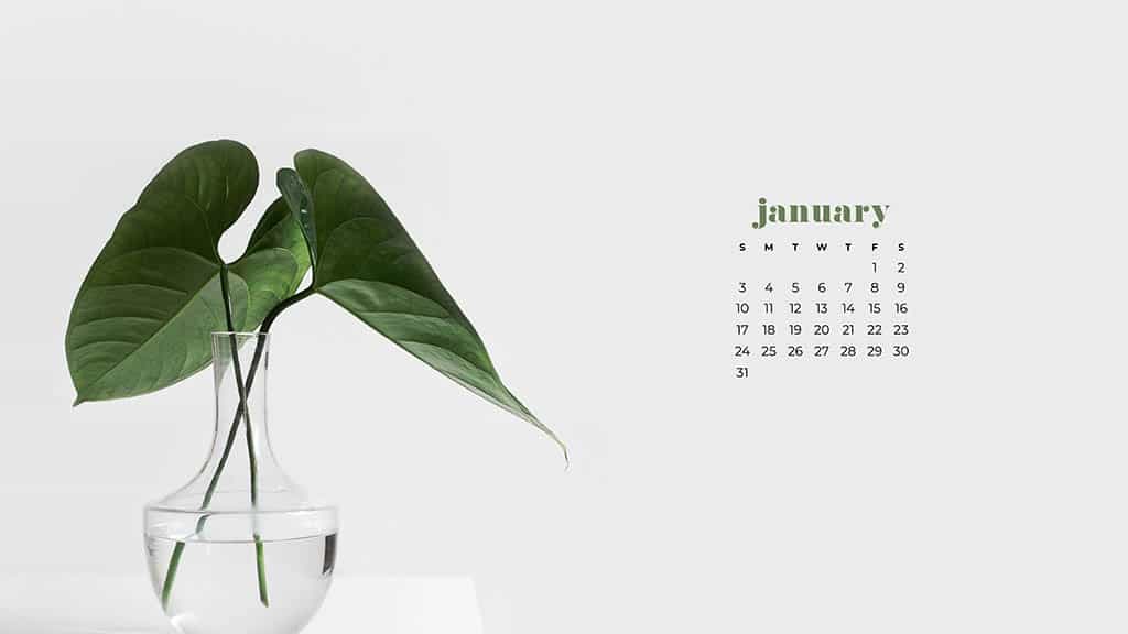 January 2021 calendar wallpapers