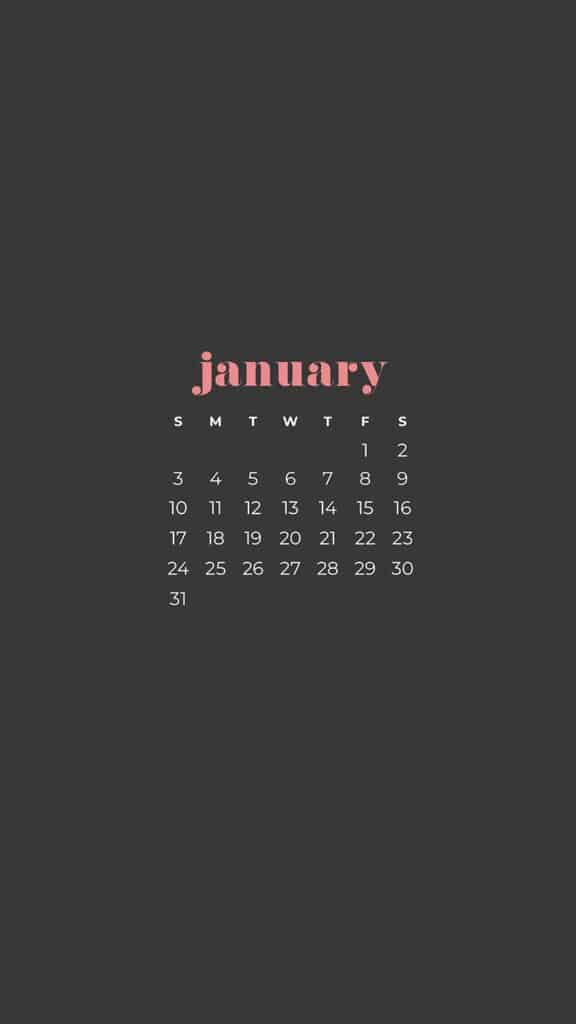 30 FREE JANUARY 2021 CALENDAR WALLPAPERS – DRESS YOUR TECH!, Oh So Lovely Blog