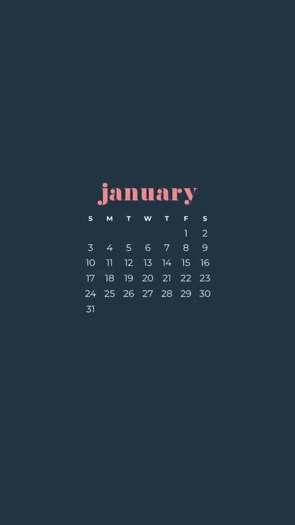 30 FREE JANUARY 2021 CALENDAR WALLPAPERS – DRESS YOUR TECH!, Oh So Lovely Blog