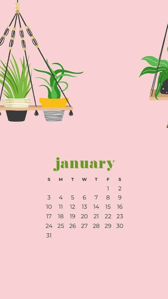 30 FREE JANUARY 2021 CALENDAR WALLPAPERS – DRESS YOUR TECH!, Oh So Lovely Blog