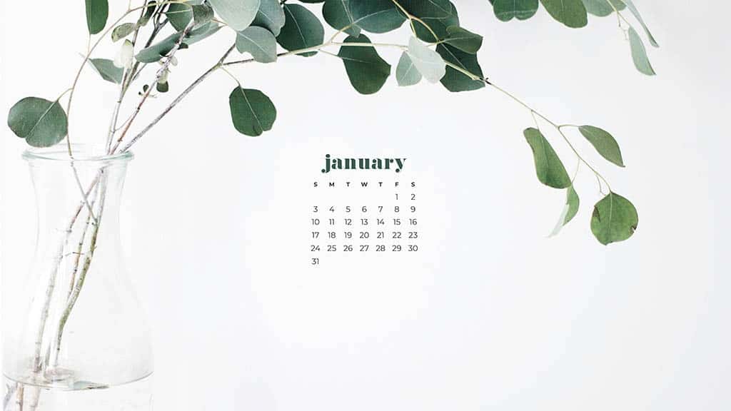 January 2021 calendar wallpapers – 30 FREE designs to choose from in Sunday and Monday starts + no calendar options for desktop and phone!