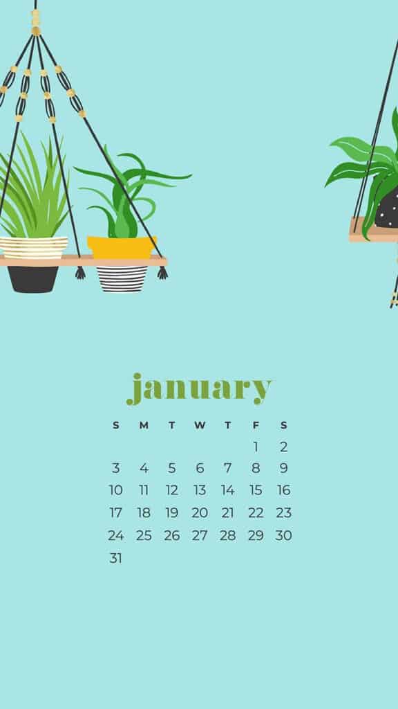 30 FREE JANUARY 2021 CALENDAR WALLPAPERS – DRESS YOUR TECH!, Oh So Lovely Blog