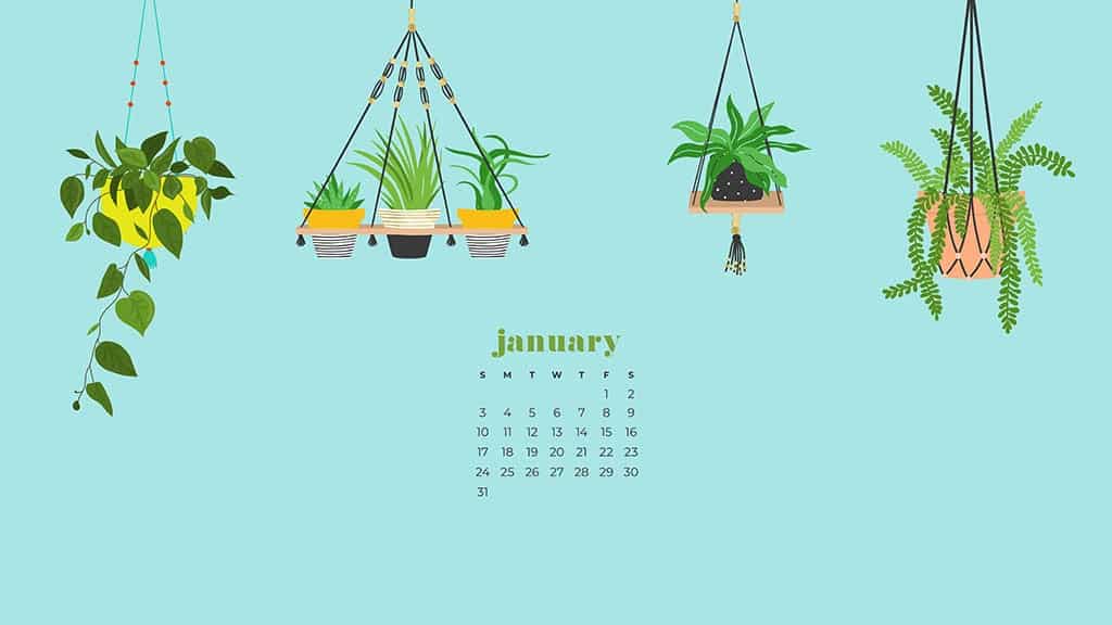 January 2021 calendar wallpapers – 30 FREE designs to choose from in Sunday and Monday starts + no calendar options for desktop and phone!