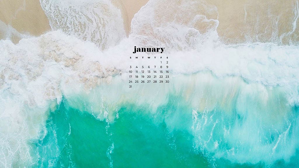 January 2021 calendar wallpapers – 30 FREE designs to choose from in Sunday and Monday starts + no calendar options for desktop and phone!