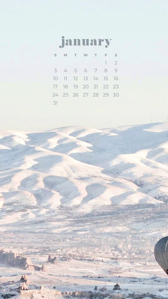 30 FREE JANUARY 2021 CALENDAR WALLPAPERS – DRESS YOUR TECH!, Oh So Lovely Blog