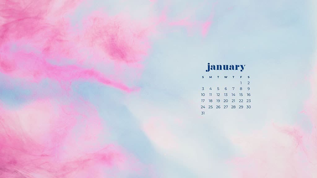 January 2021 calendar wallpapers – 30 FREE designs to choose from in Sunday and Monday starts + no calendar options for desktop and phone!