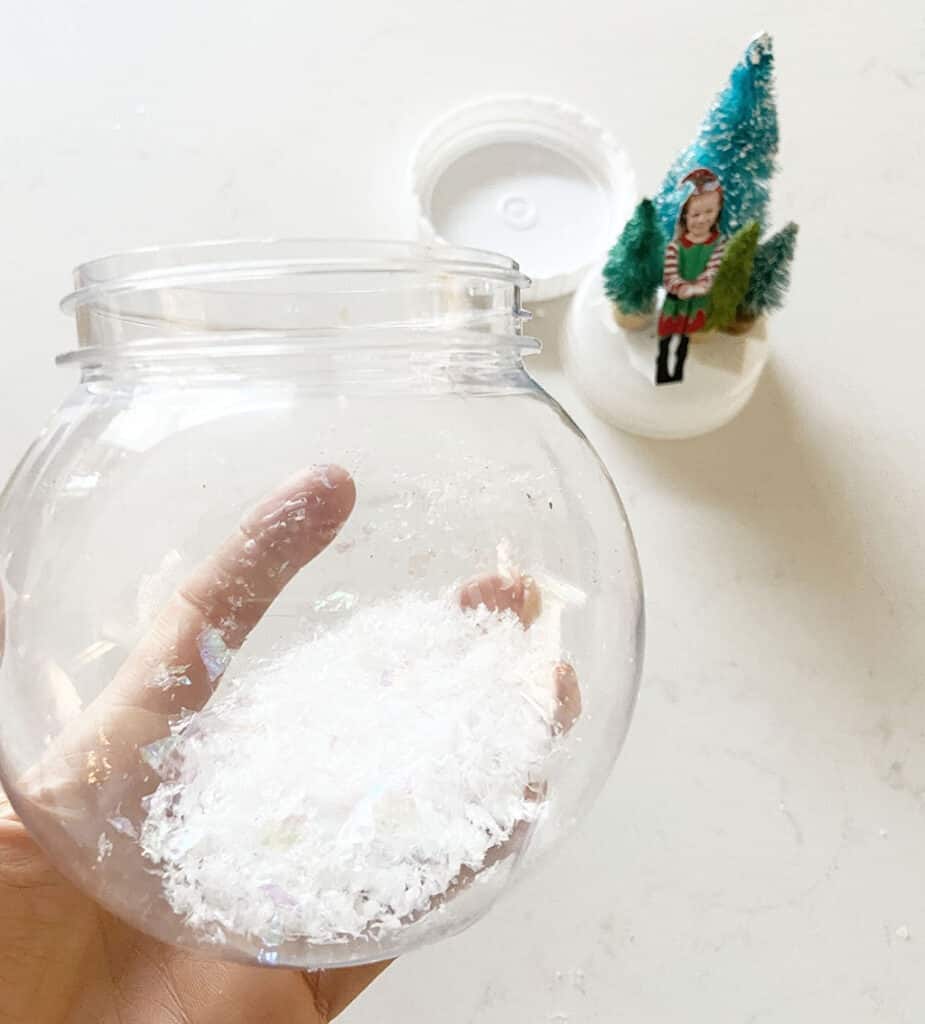 Add faux snow or epsom salt