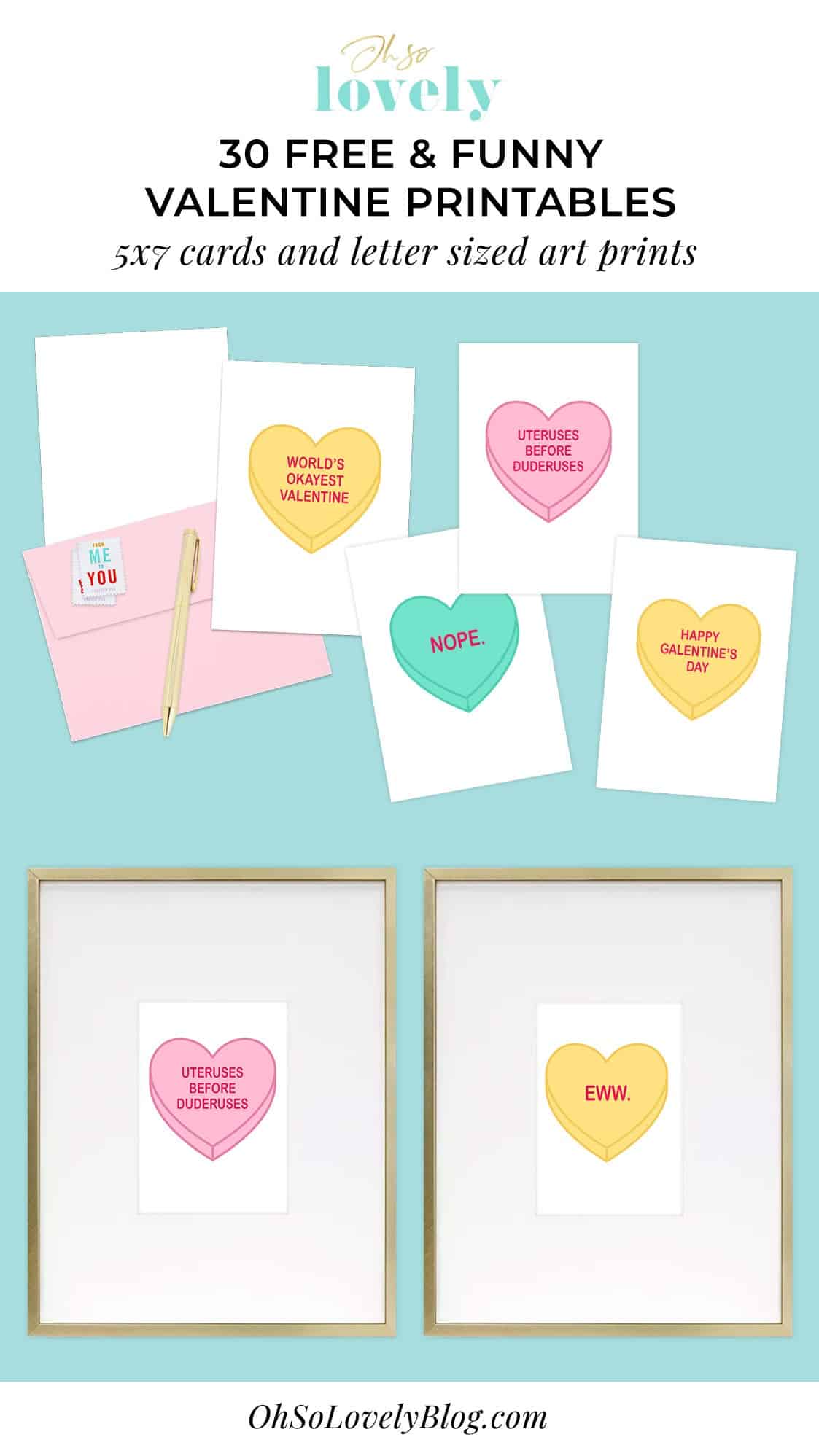 Funny Valentine Freebies 30 FREE art and card printables!