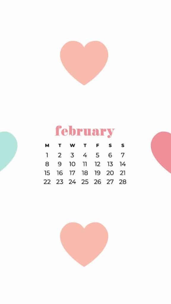 Free February 2021 calendar wallpapers