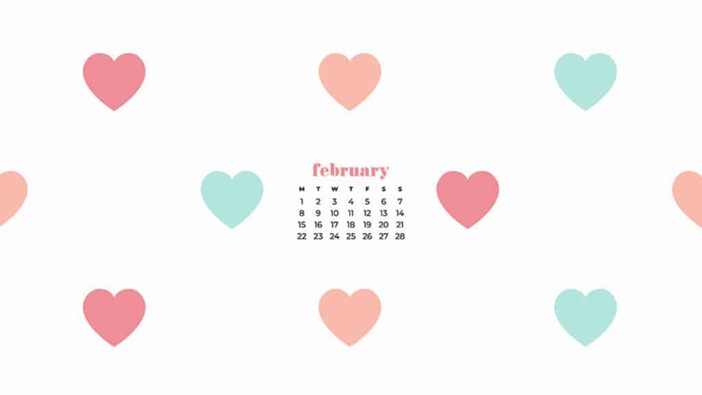 February 2017 - Love is all you need Desktop Calendar- Free February  Wallpaper