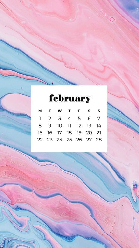 Free February 2021 calendar wallpapers