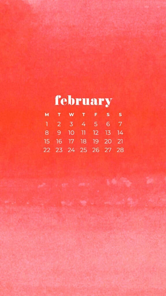 Free February 2021 calendar wallpapers