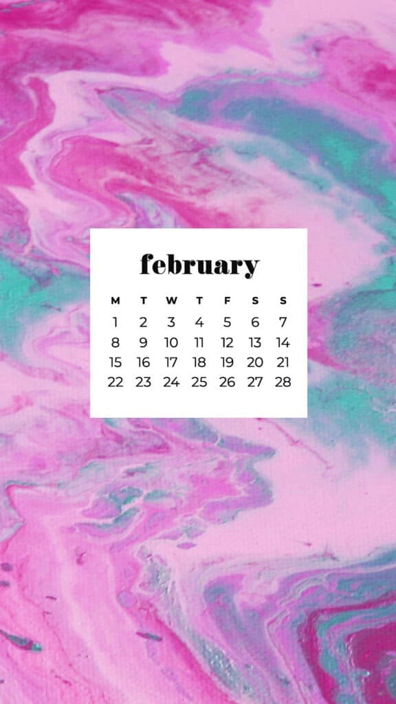 Free February 2021 calendar wallpapers