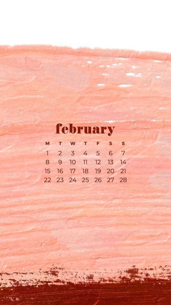 Free February 2021 calendar wallpapers