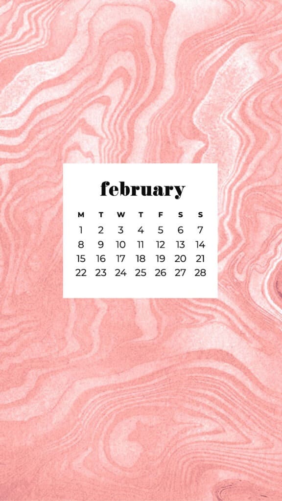 Free February 2021 calendar wallpapers