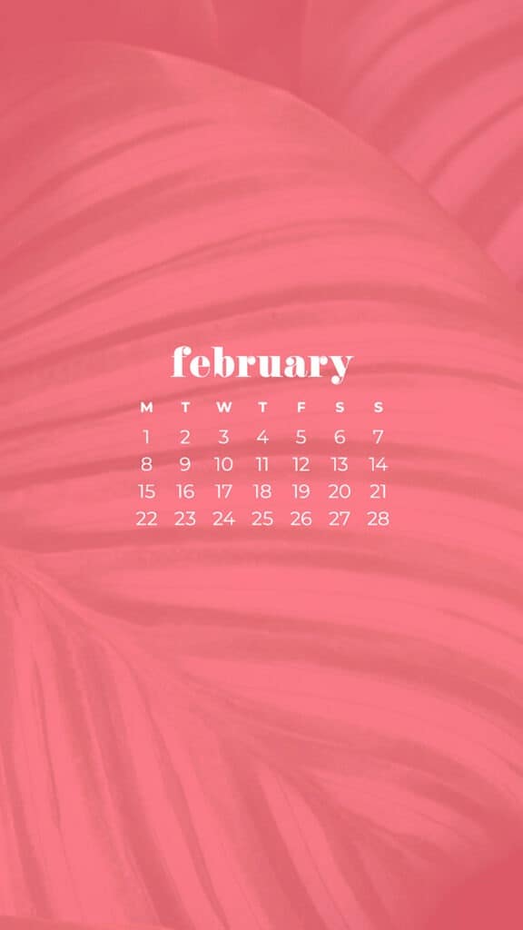 Free February 2021 calendar wallpapers