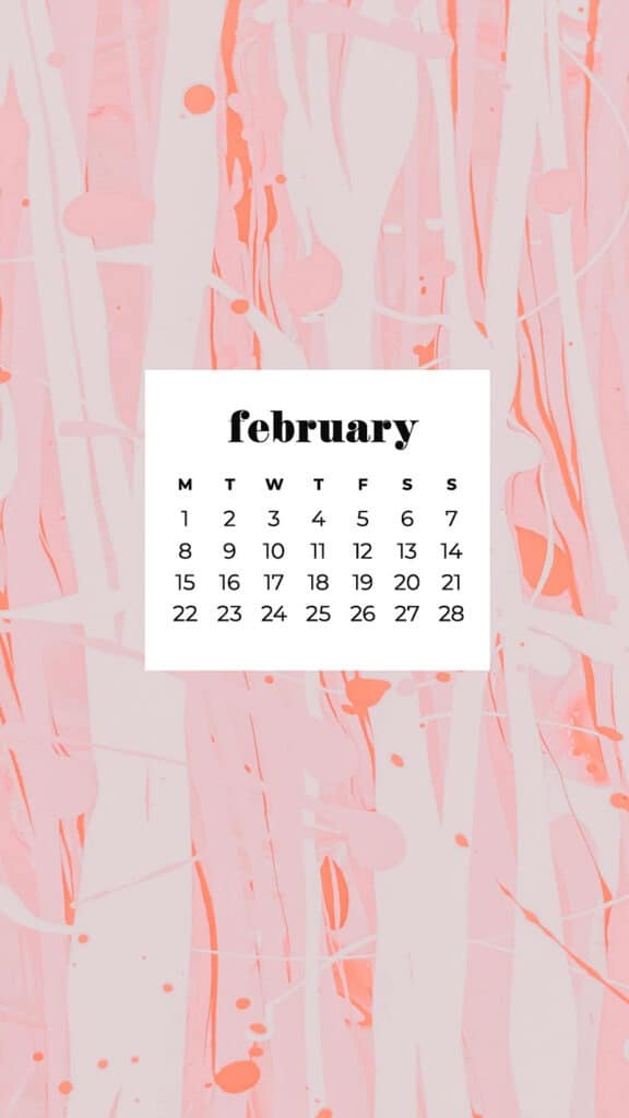 Free February 2021 calendar wallpapers