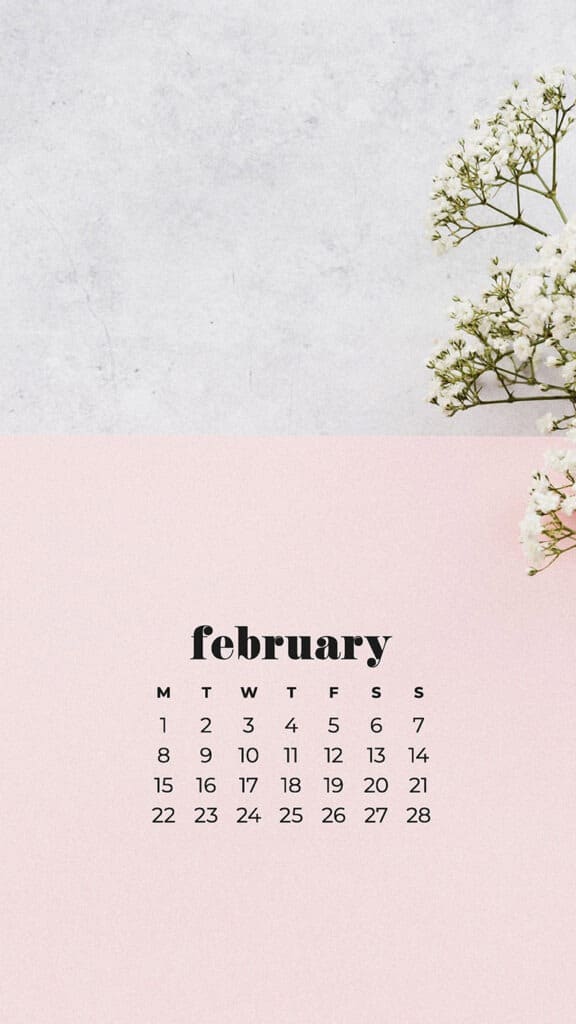 Free February 2021 calendar wallpapers