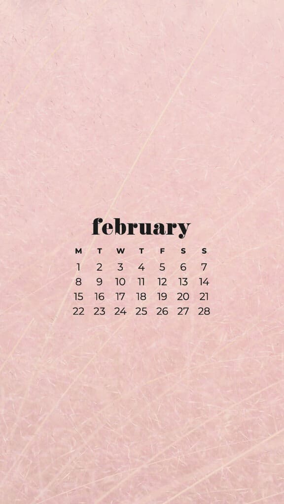 Free February 2021 calendar wallpapers