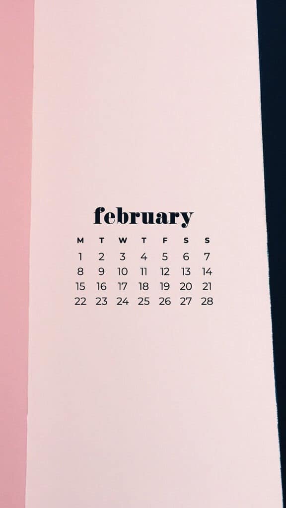 Free February 2021 calendar wallpapers