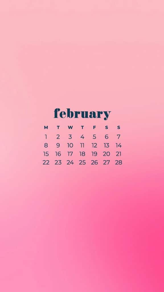 Free February 2021 calendar wallpapers