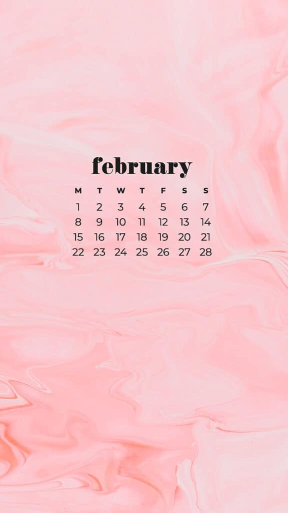 Free February 2021 calendar wallpapers