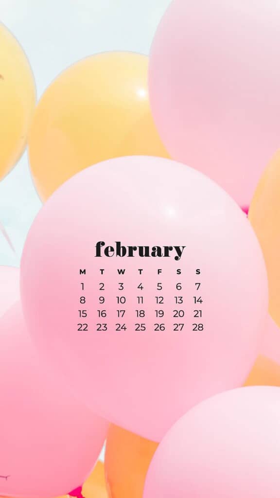 Free February 2021 calendar wallpapers