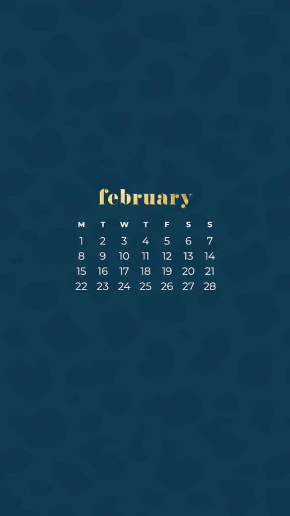 Free February 2021 calendar wallpapers