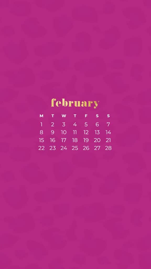 Free February 2021 calendar wallpapers