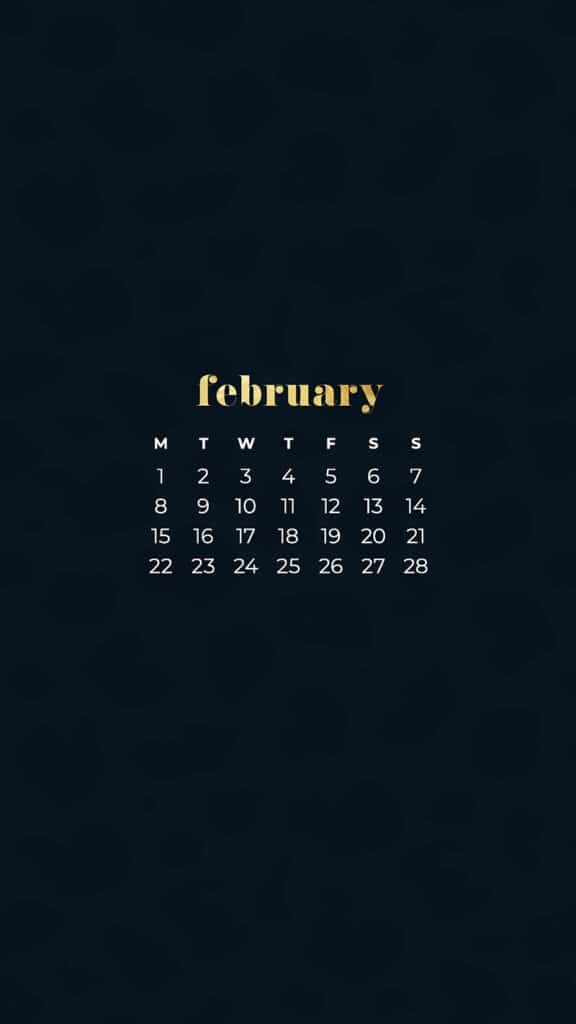 Free February 2021 calendar wallpapers