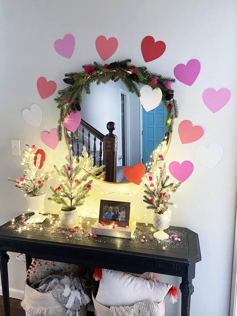 Valentine's Day entryway decorations – an easy and affordable idea!