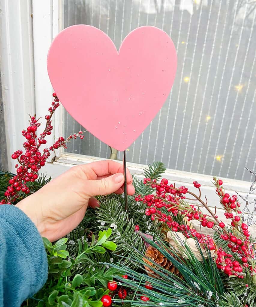 Valentine's Day outdoor decor – 3 easy and affordable ideas for your front porch window boxes, trees, and more. So festive!