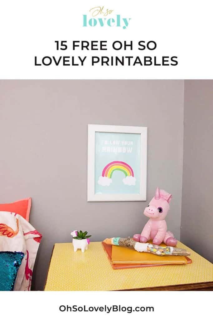 SnapeZo frames pair perfectly with 15 these Oh So Lovely free printables. There are plants, rainbows, space, and more...all free!