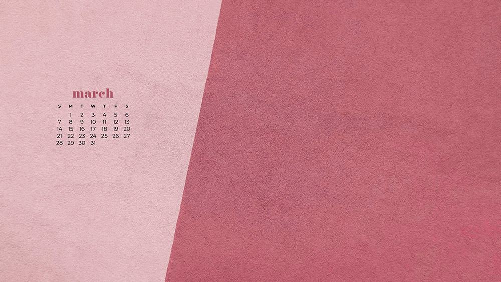 free pink textured wallpaper for March