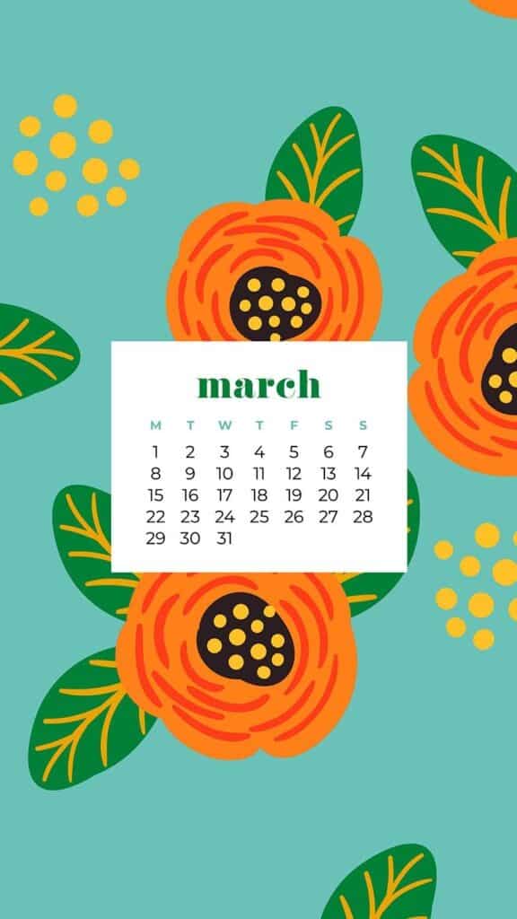 FREE MARCH 2021 CALENDAR WALLPAPERS – 30 CUTE DESIGN OPTIONS!, Oh So Lovely Blog