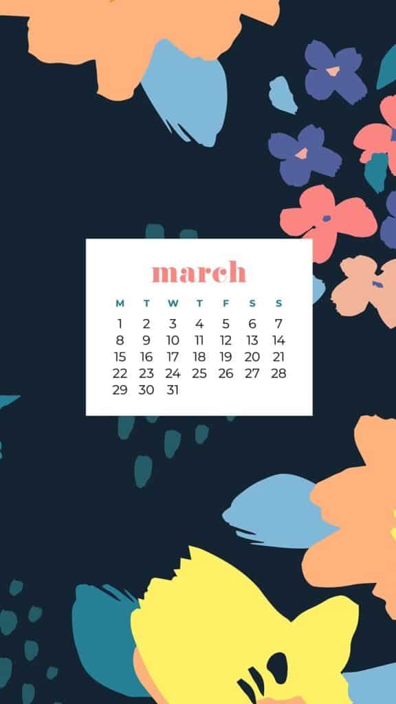 FREE MARCH 2021 CALENDAR WALLPAPERS – 30 CUTE DESIGN OPTIONS!, Oh So Lovely Blog