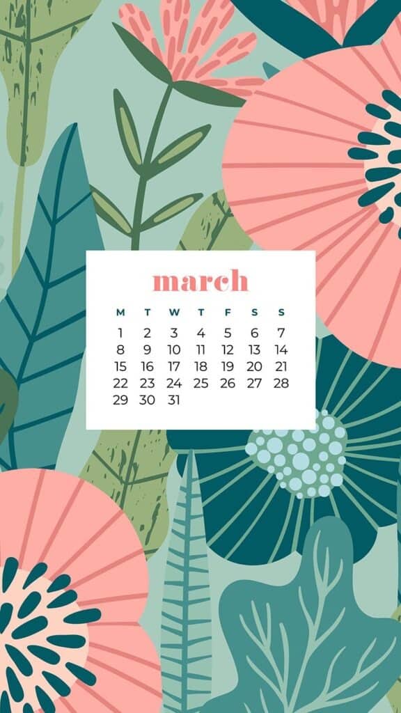 FREE MARCH 2021 CALENDAR WALLPAPERS – 30 CUTE DESIGN OPTIONS!, Oh So Lovely Blog