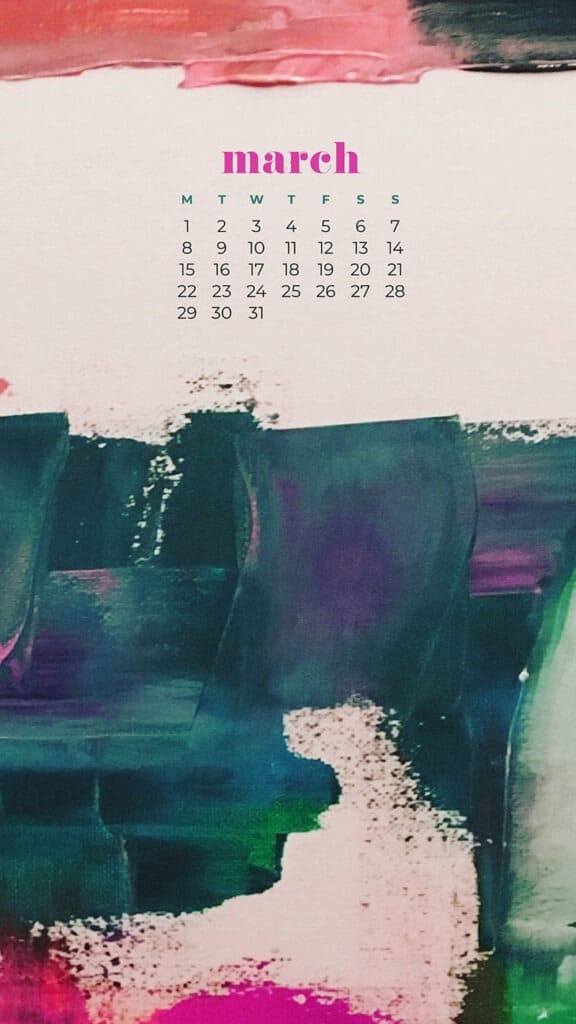 FREE MARCH 2021 CALENDAR WALLPAPERS – 30 CUTE DESIGN OPTIONS!, Oh So Lovely Blog