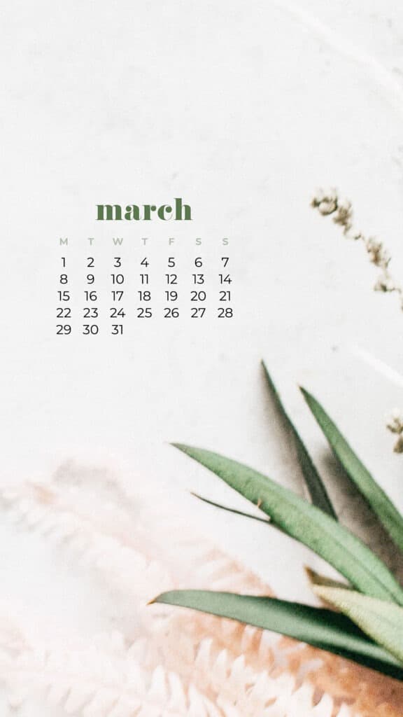 FREE MARCH 2021 CALENDAR WALLPAPERS – 30 CUTE DESIGN OPTIONS!, Oh So Lovely Blog