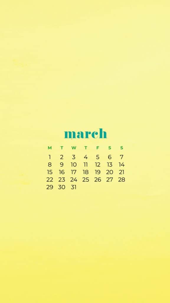 FREE MARCH 2021 CALENDAR WALLPAPERS – 30 CUTE DESIGN OPTIONS!, Oh So Lovely Blog