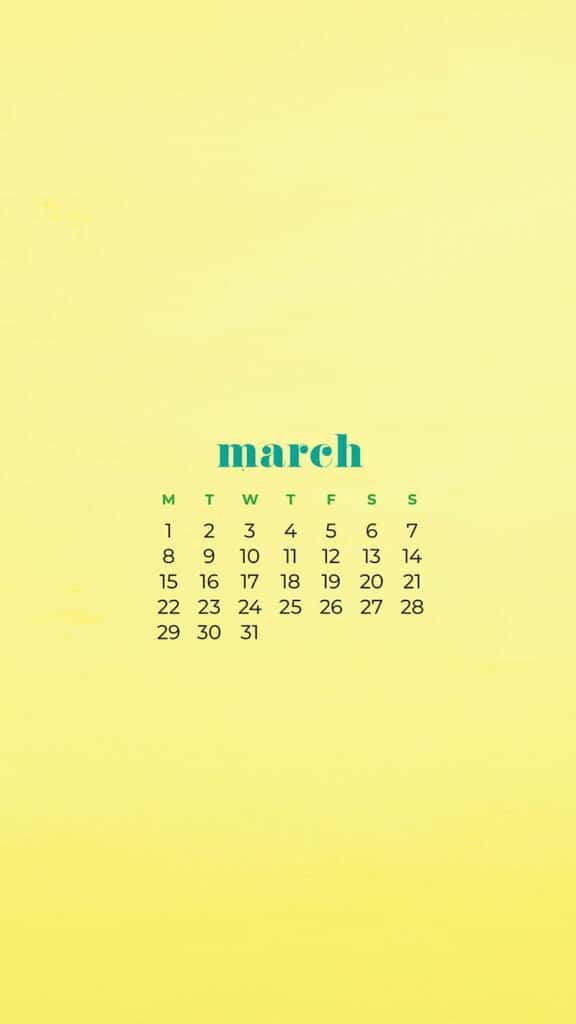 FREE MARCH 2021 CALENDAR WALLPAPERS – 30 CUTE DESIGN OPTIONS!, Oh So Lovely Blog