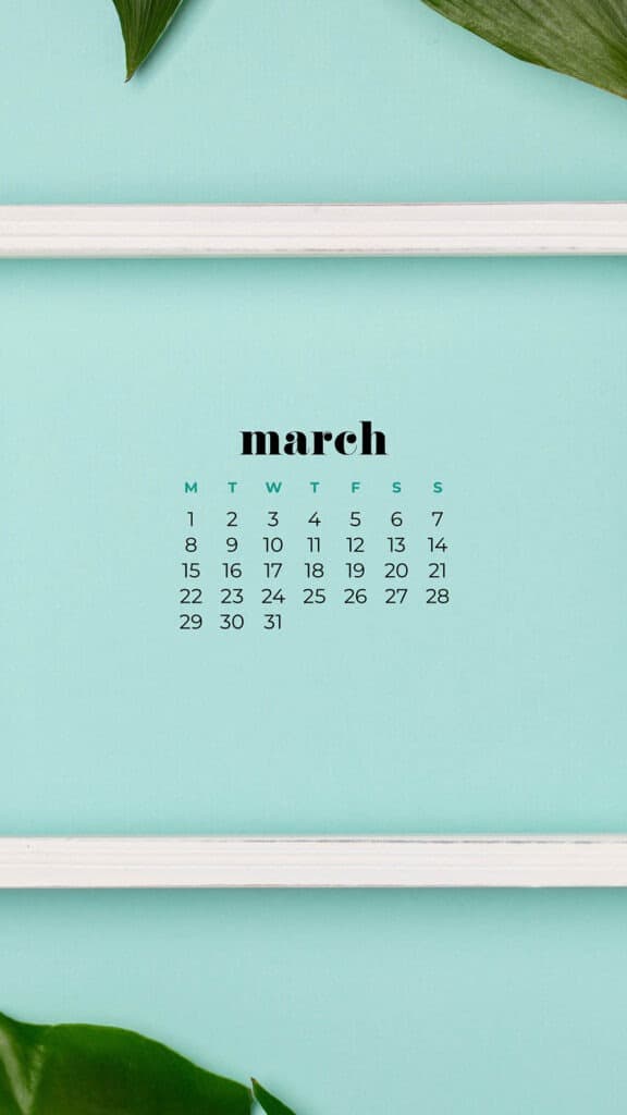 FREE MARCH 2021 CALENDAR WALLPAPERS – 30 CUTE DESIGN OPTIONS!, Oh So Lovely Blog
