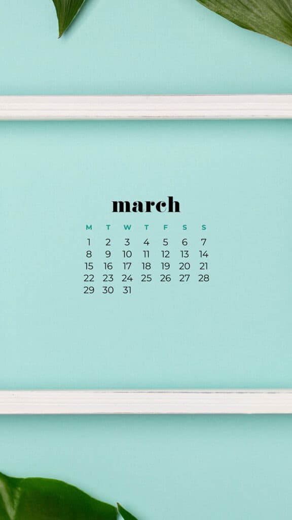 FREE MARCH 2021 CALENDAR WALLPAPERS – 30 CUTE DESIGN OPTIONS!, Oh So Lovely Blog