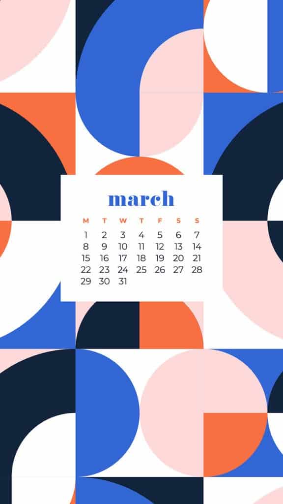 FREE MARCH 2021 CALENDAR WALLPAPERS – 30 CUTE DESIGN OPTIONS!, Oh So Lovely Blog