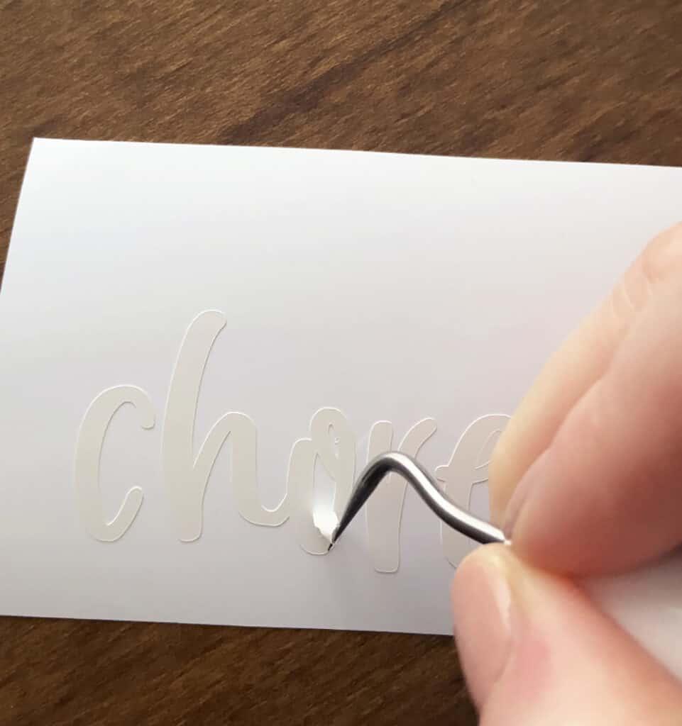 Weeding Cricut vinyl