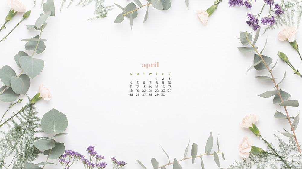 FREE APRIL 2021 WALLPAPER CALENDARS – 30 CUTE DESIGN OPTIONS!, Oh So Lovely Blog